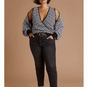 Anthropologie Maeve Floral Sweater Shrug Set